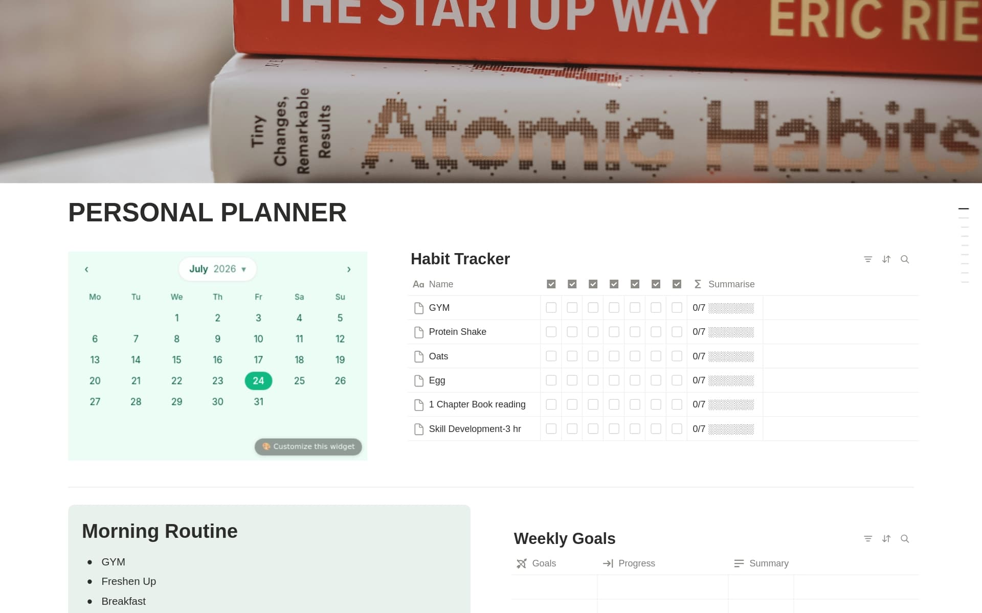 True Personal Planner