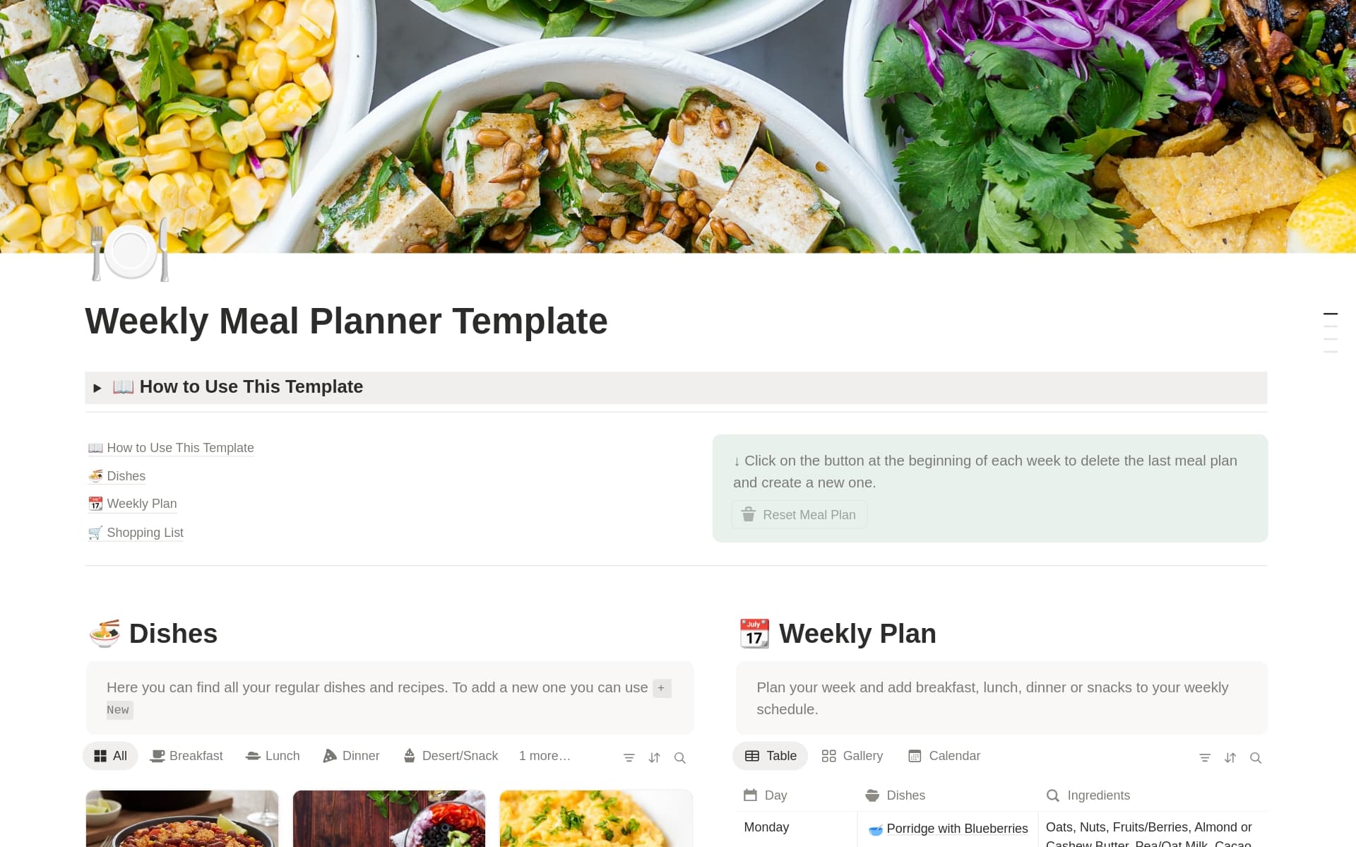 Weekly Meal Planner