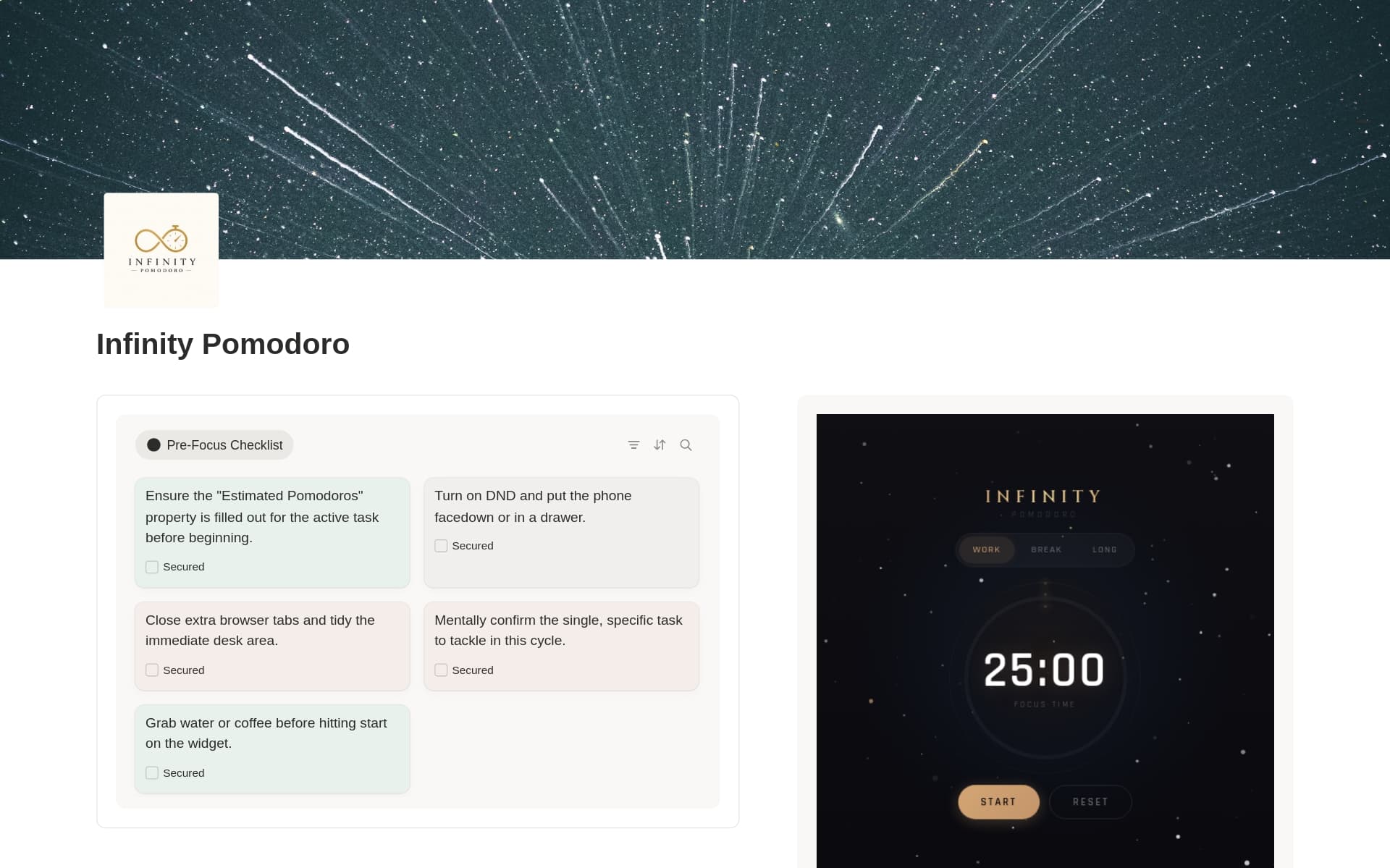Infinity Pomodoro