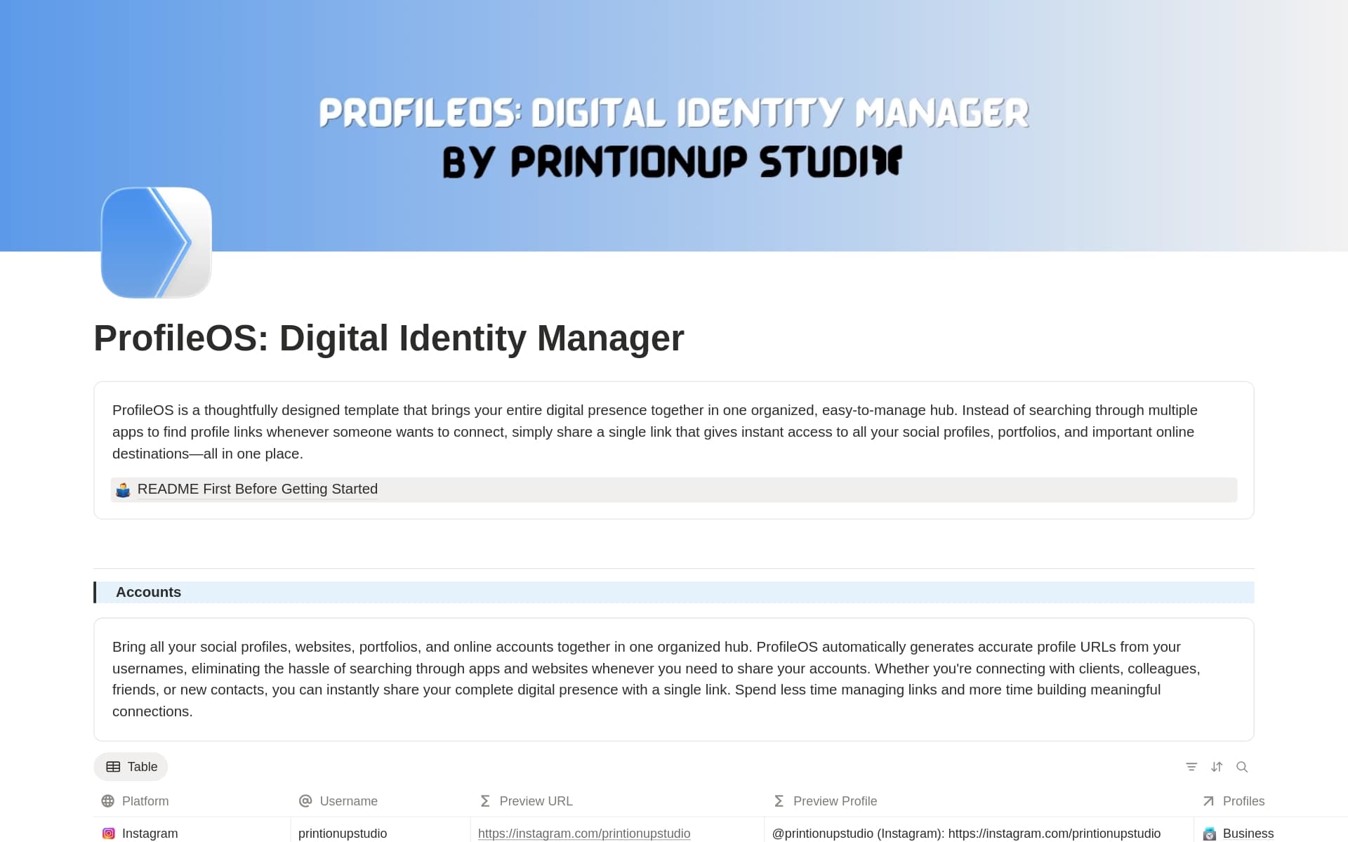 ProfileOS: Digital Identity Manager