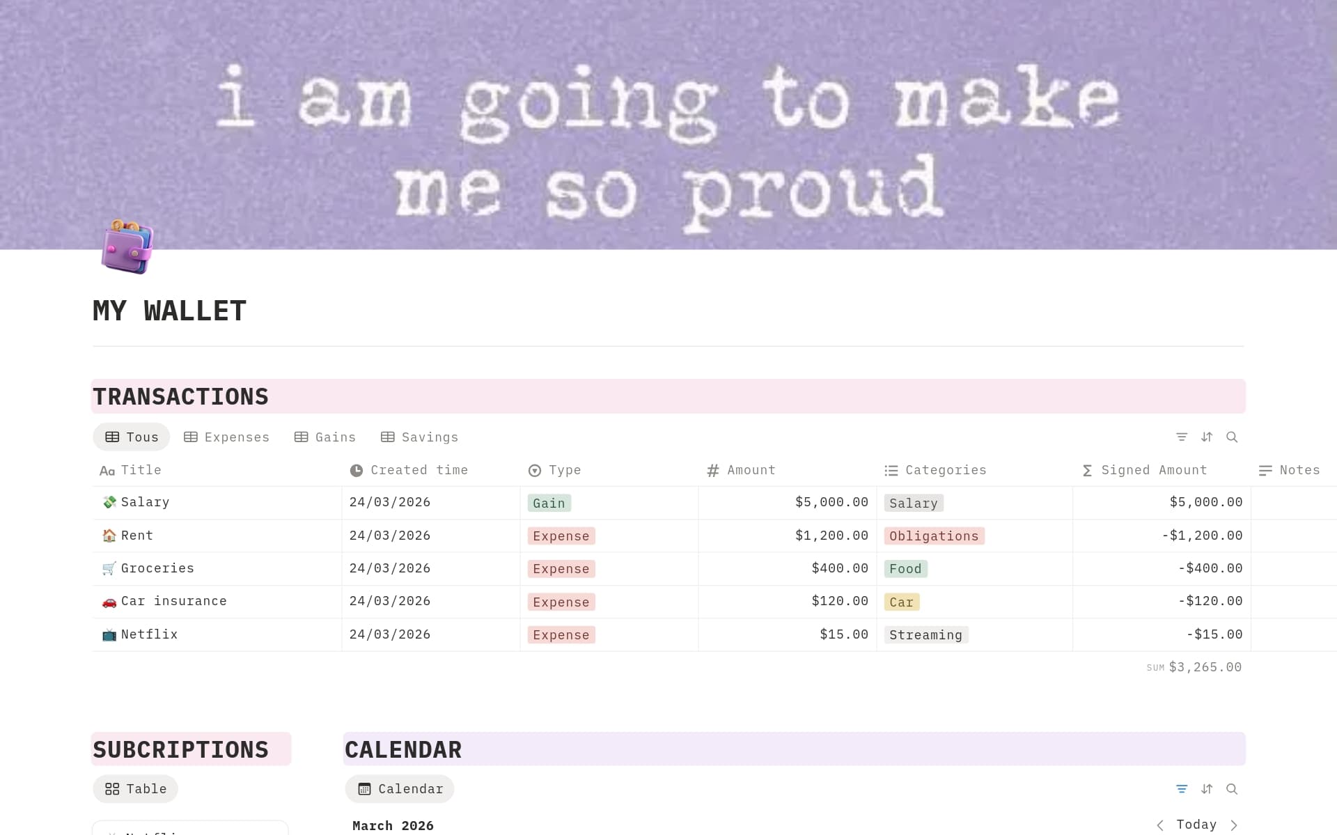 Money Tracker
