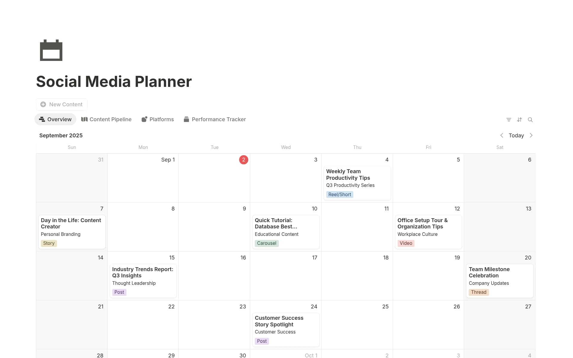 Social Media Planner