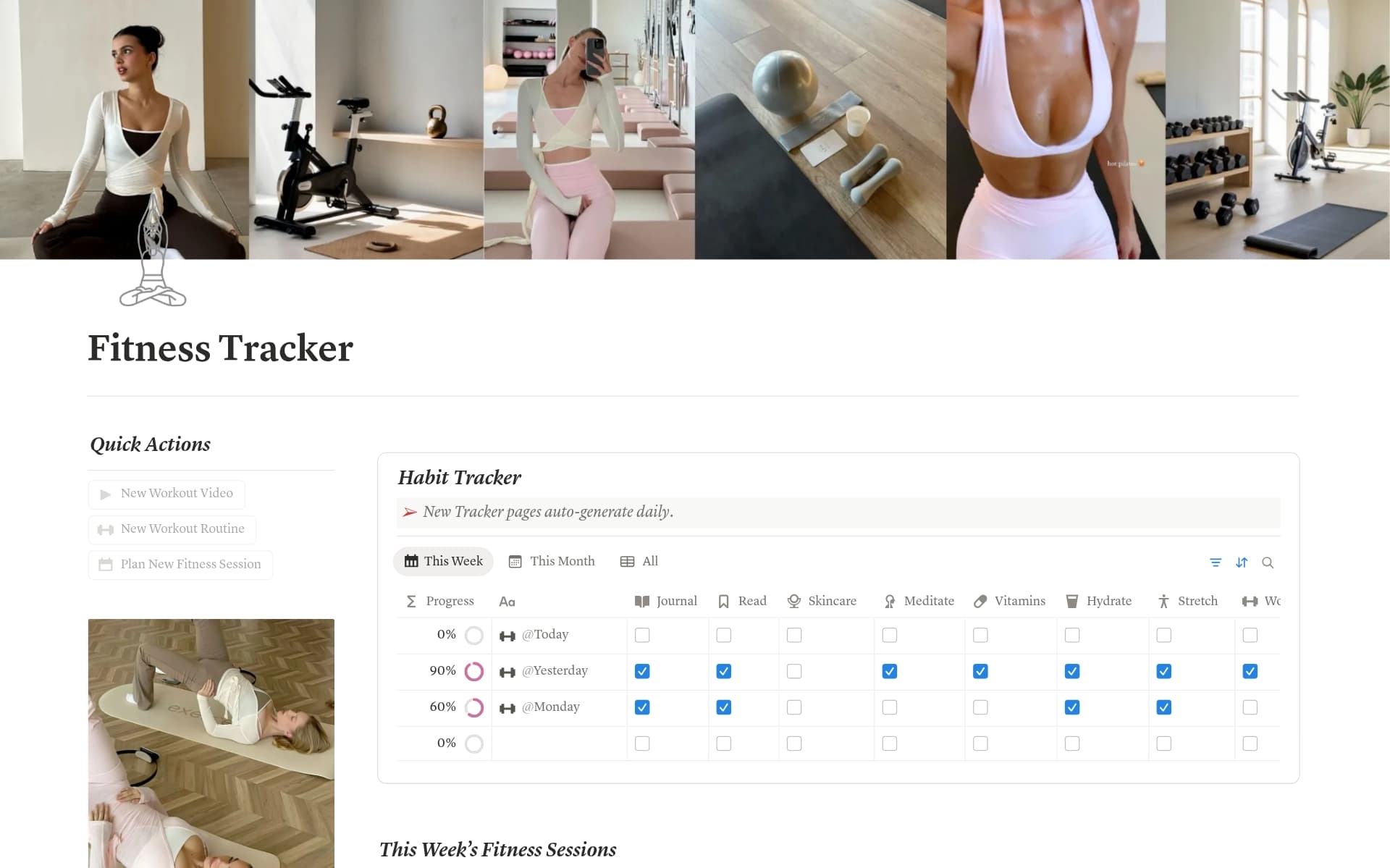 Fitness Workout Planner