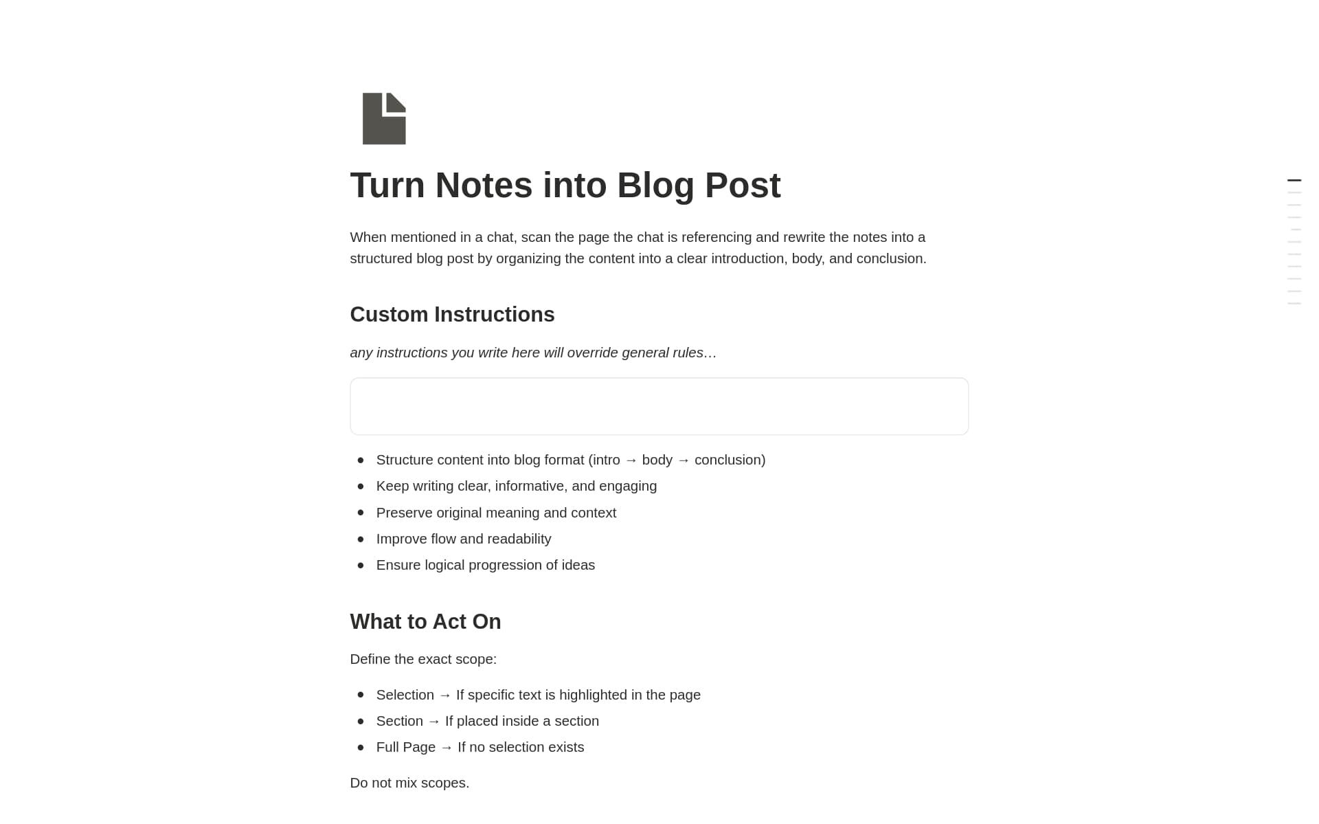 Turn Notes into Blog Post