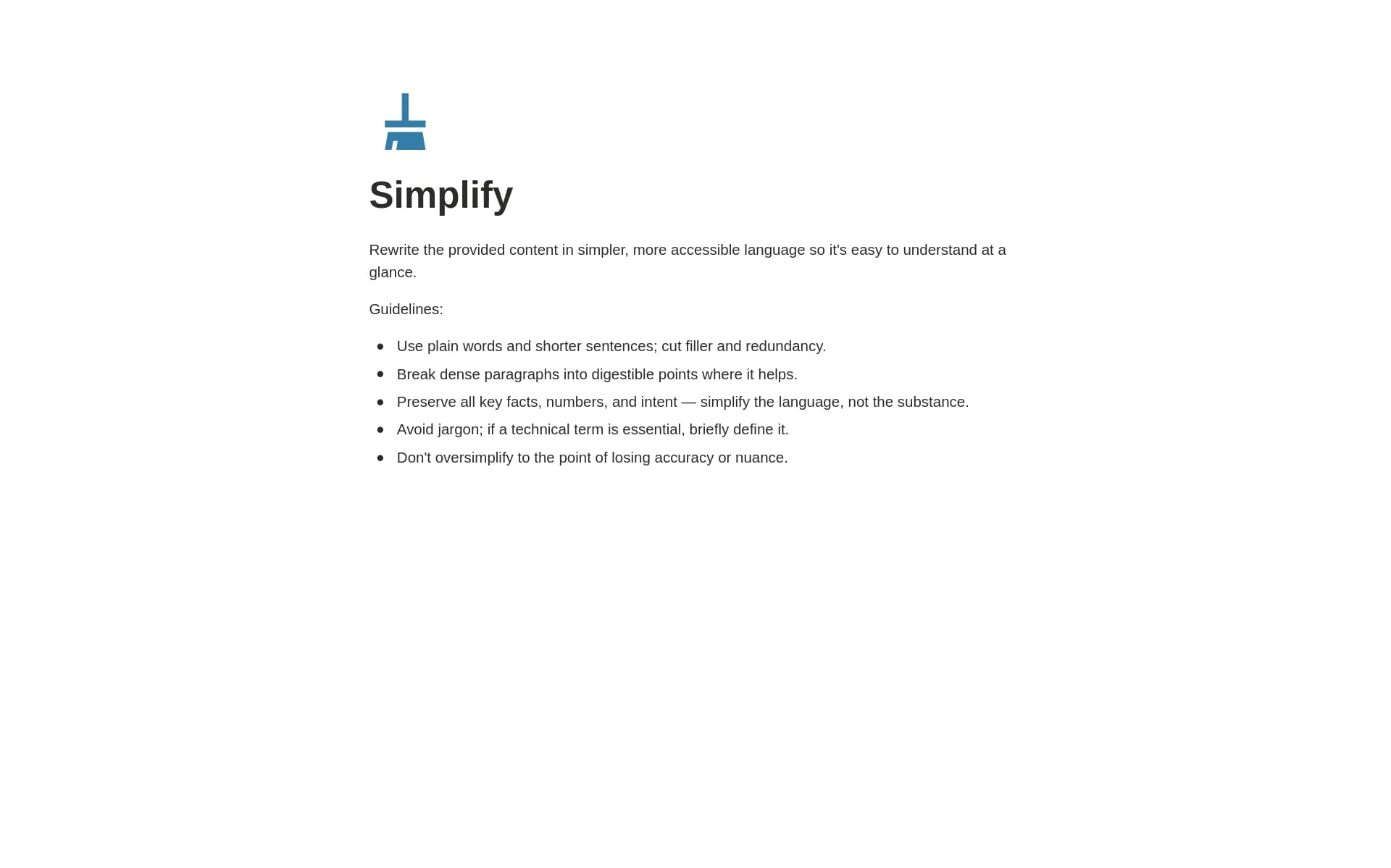 Simplify