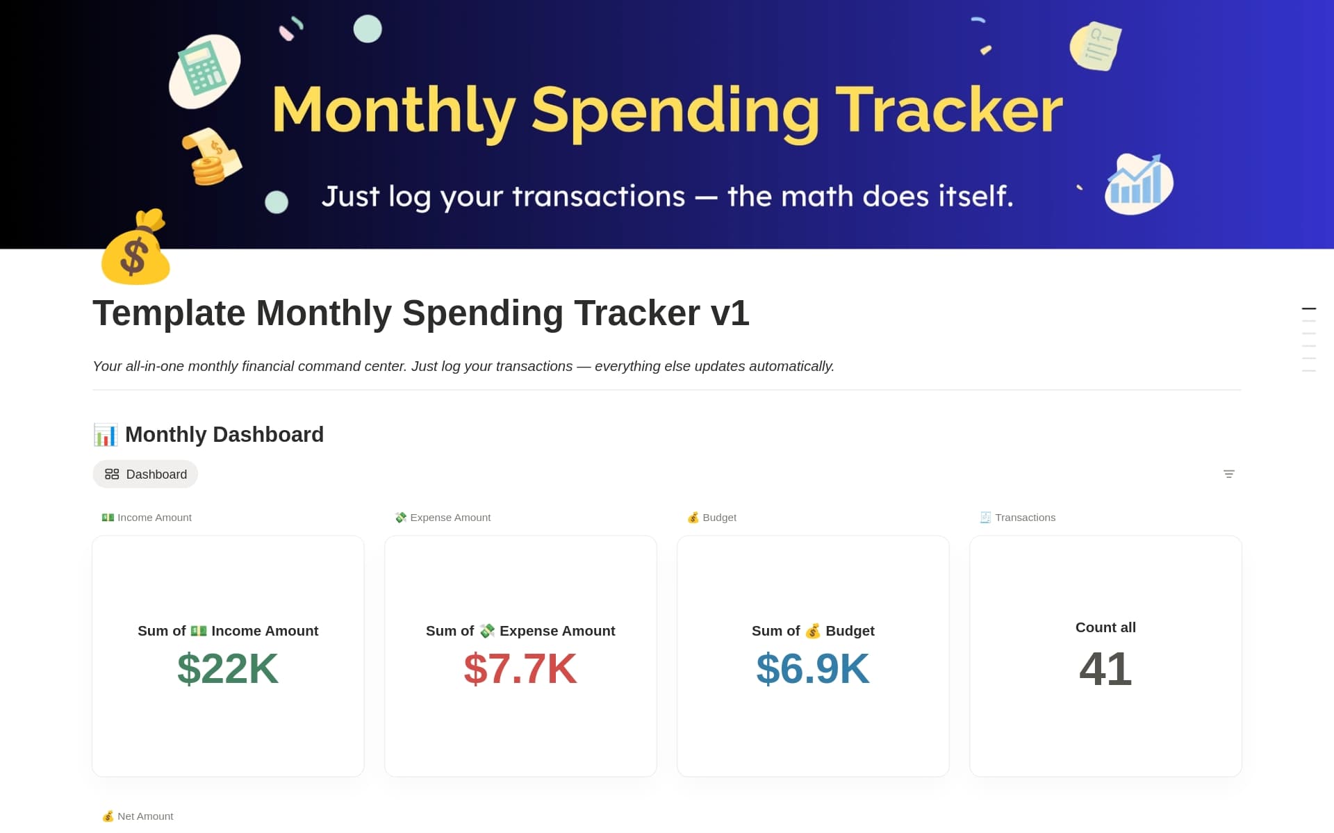 Monthly Spending Tracker