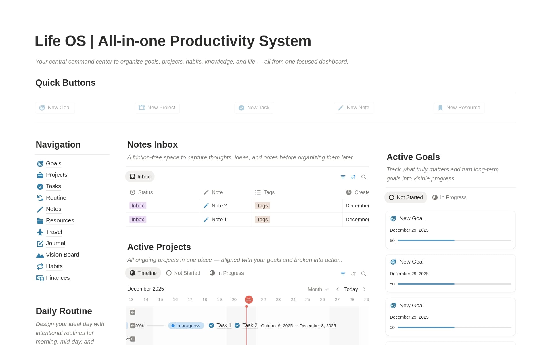 Life OS | All-in-one Productivity System