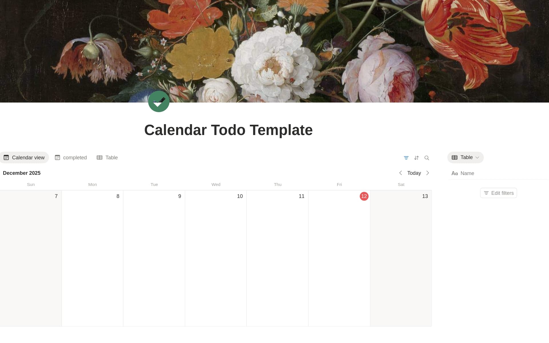 Calendar Todo