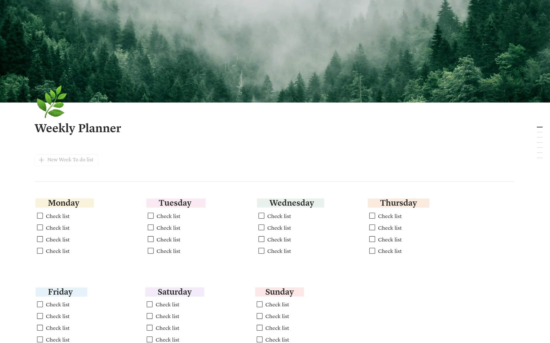 Weekly Planer
