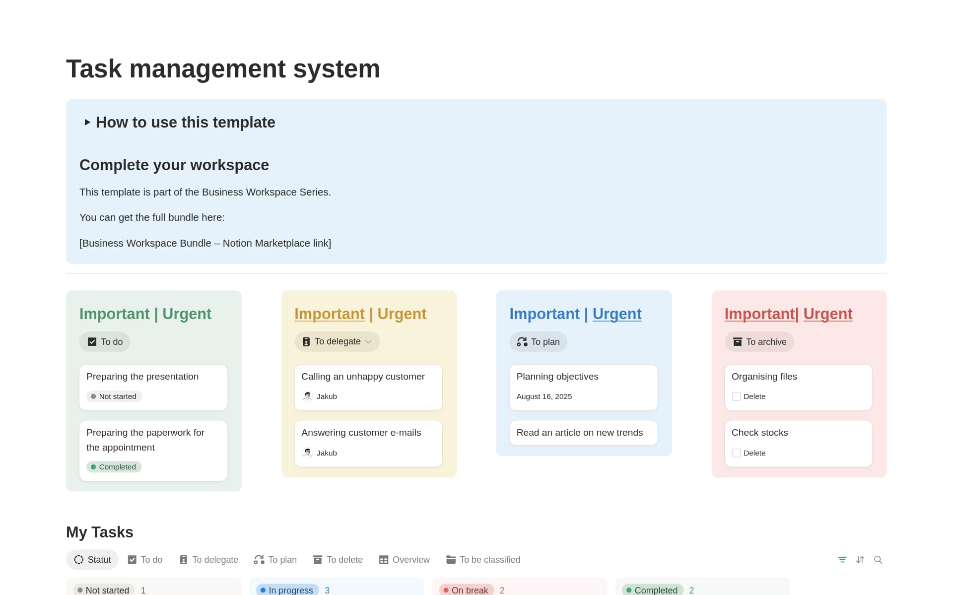Task management system