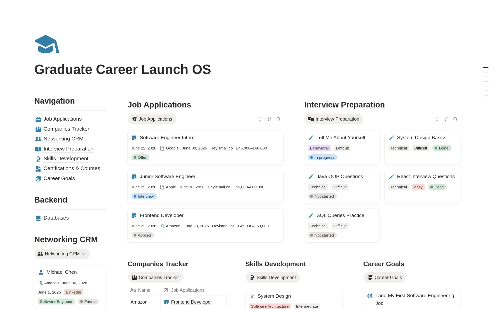 Graduate Career Launch OS