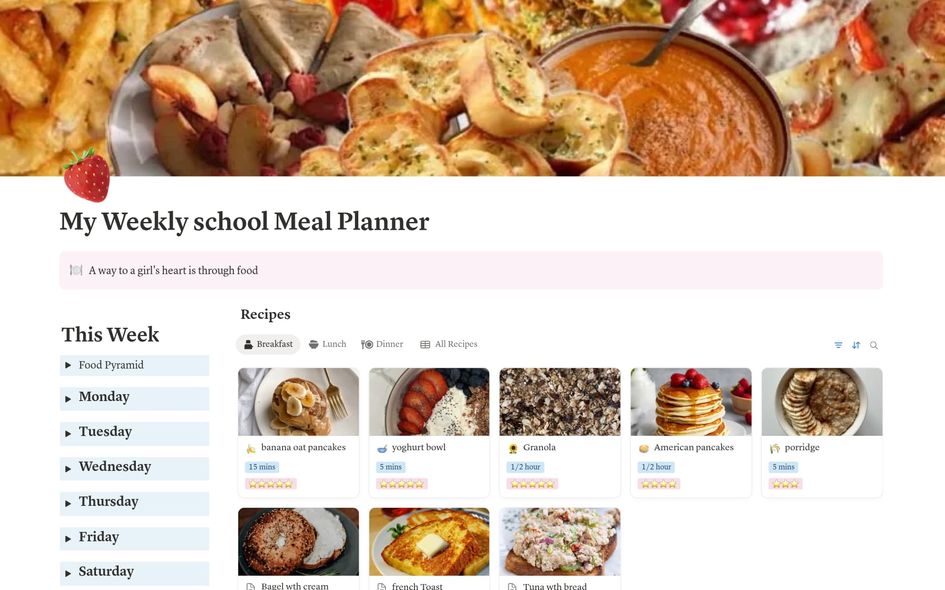 My food planner