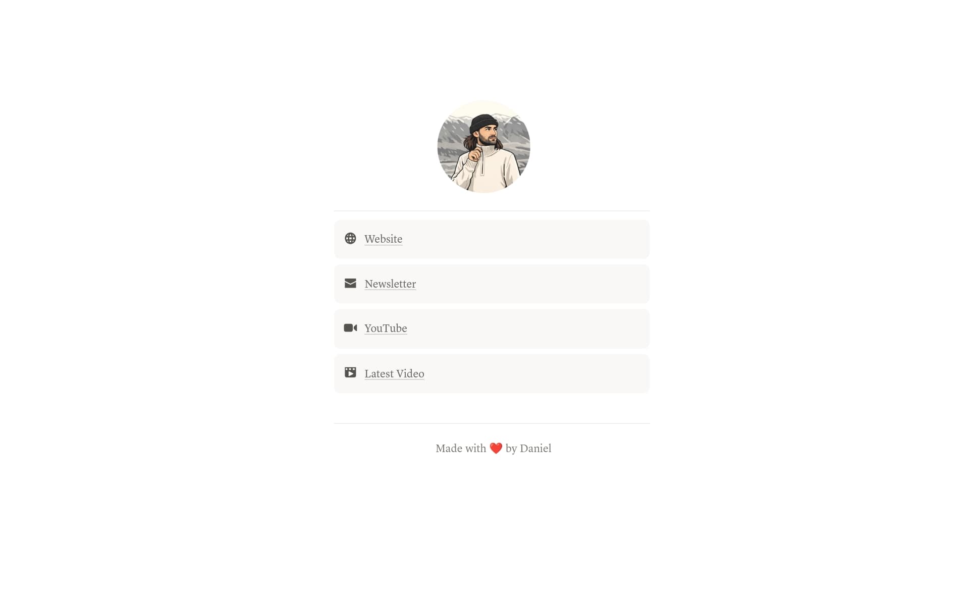 Link In Bio - Minimal