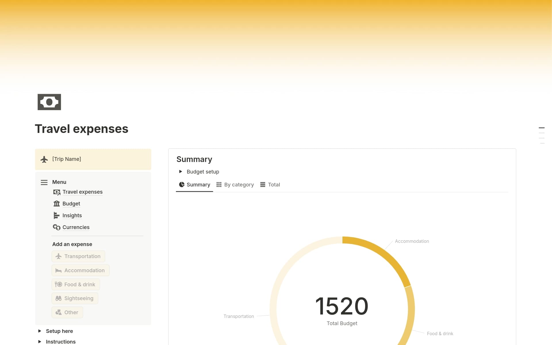 Travel expense tracker & Budget tool