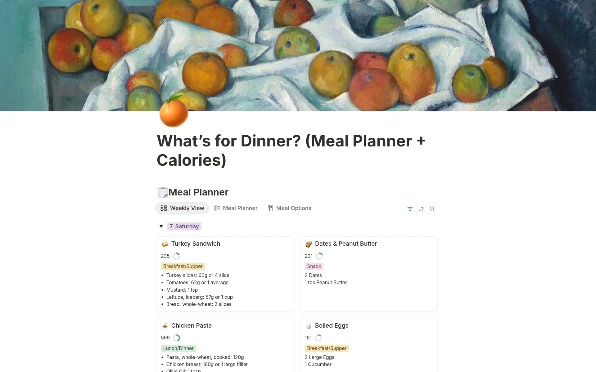 What's for Dinner? (Meal Planner + Calories)