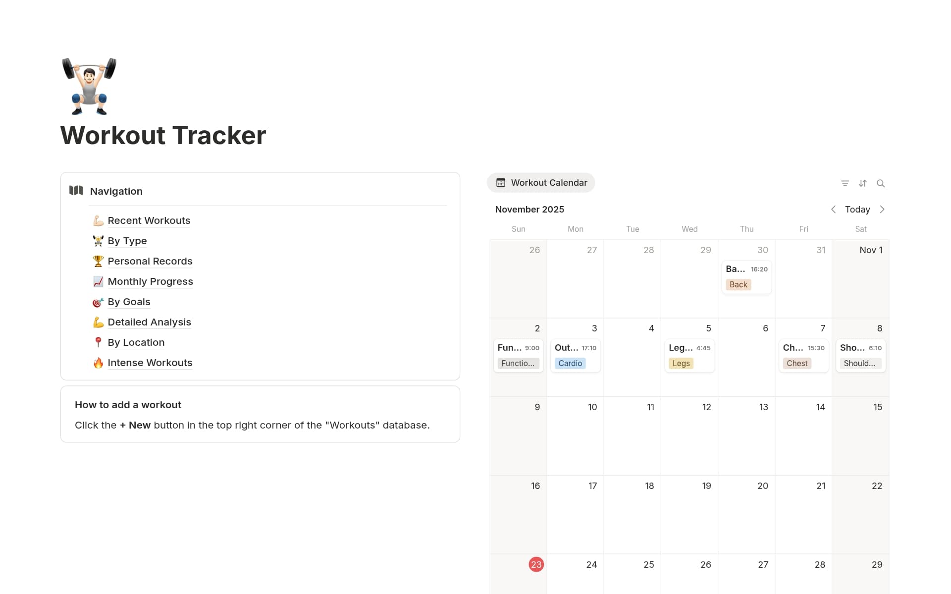 Workout Tracker