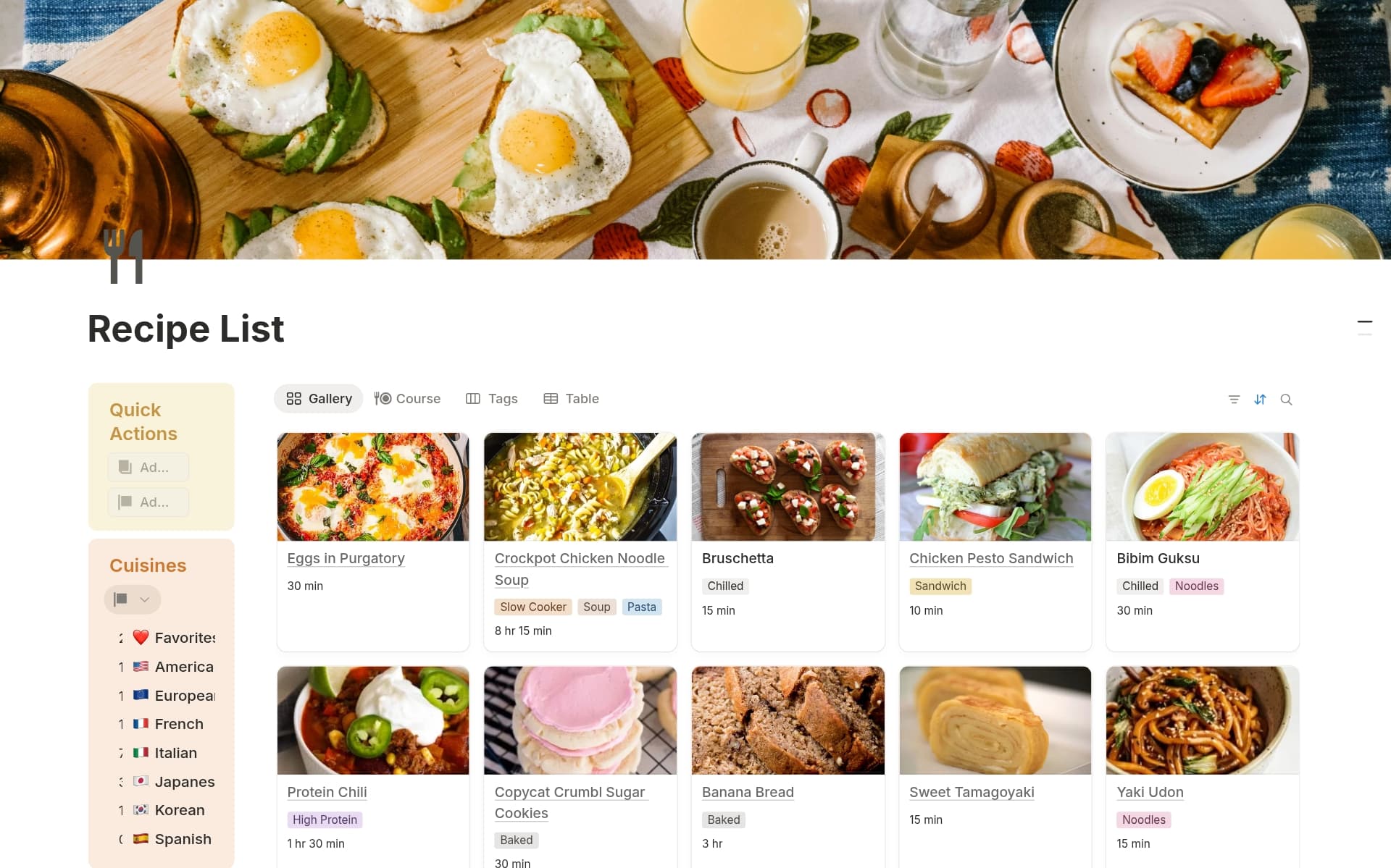 Recipe List