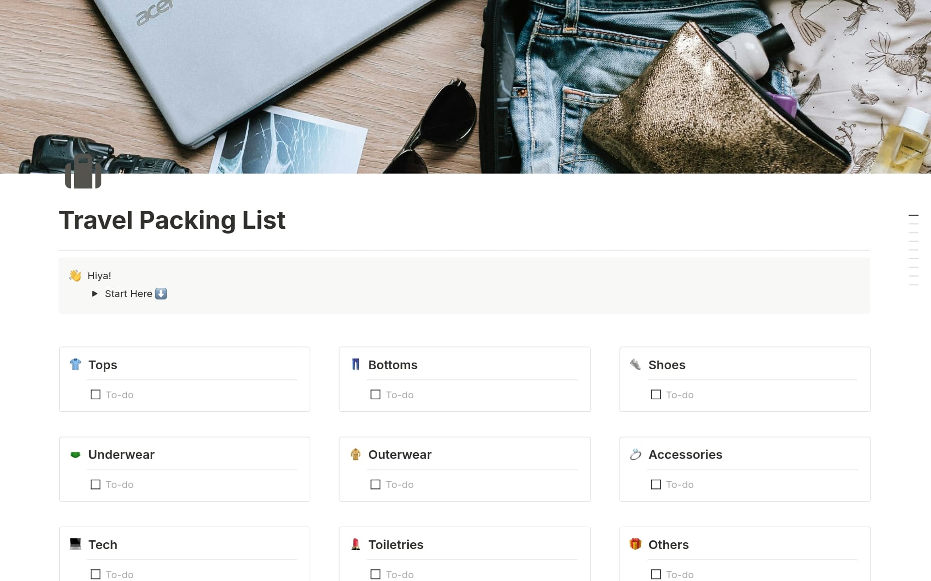 Travel Packing List