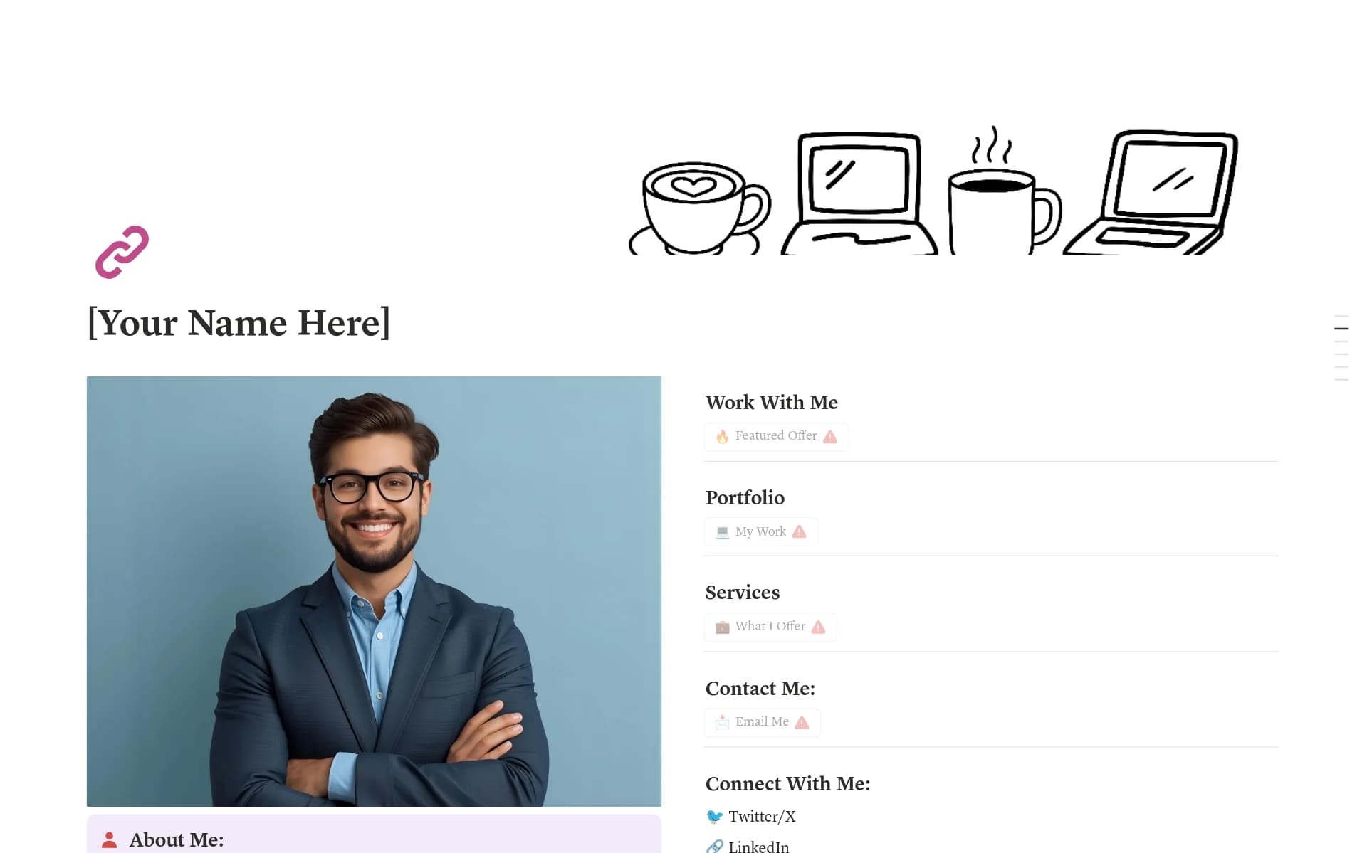Minimal Link in Bio for Freelancers