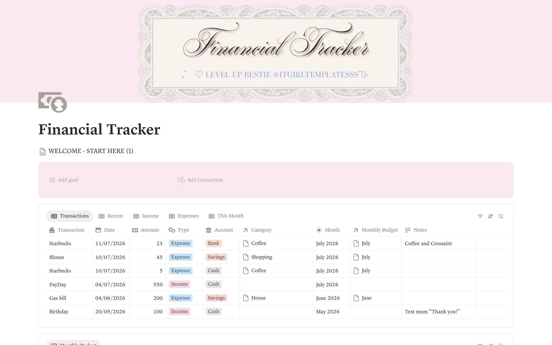 Financial Tracker