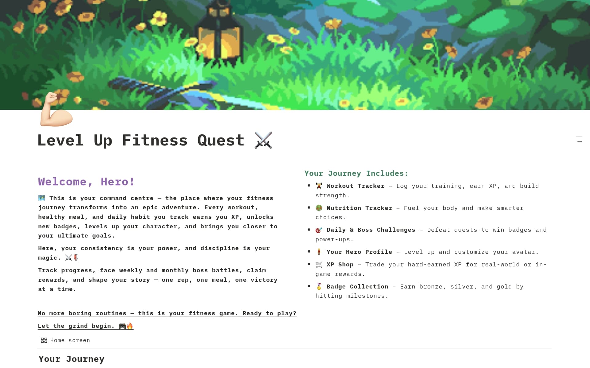 Level Up Fitness Quest