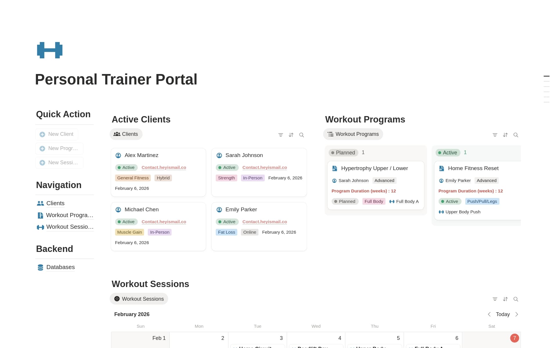 Trainer OS | Personal Trainer Portal