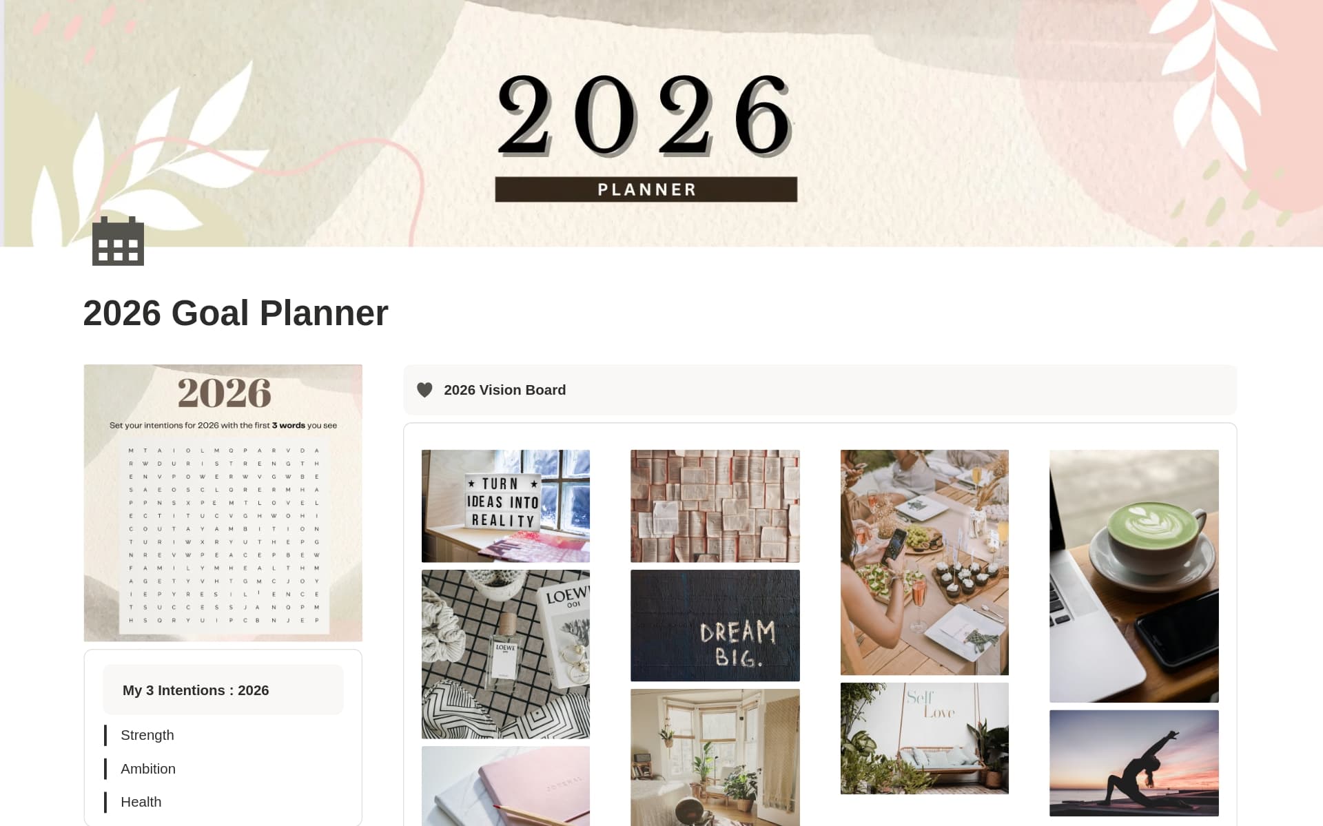 2026 Goals Planner