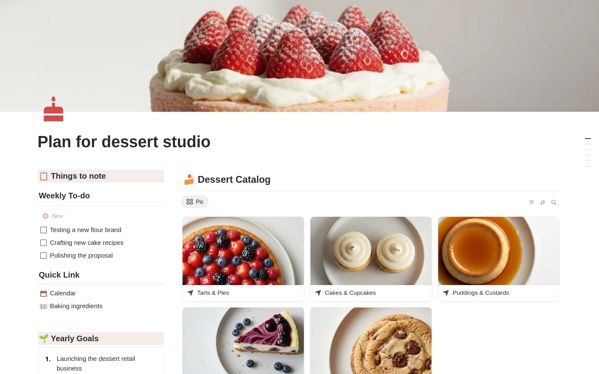 Baking Planner