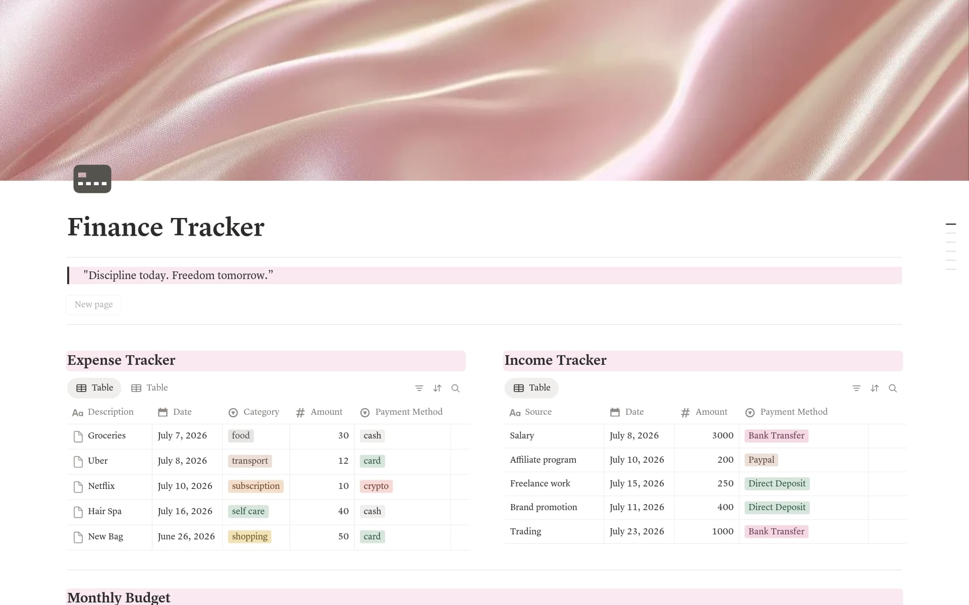 Finance Tracker