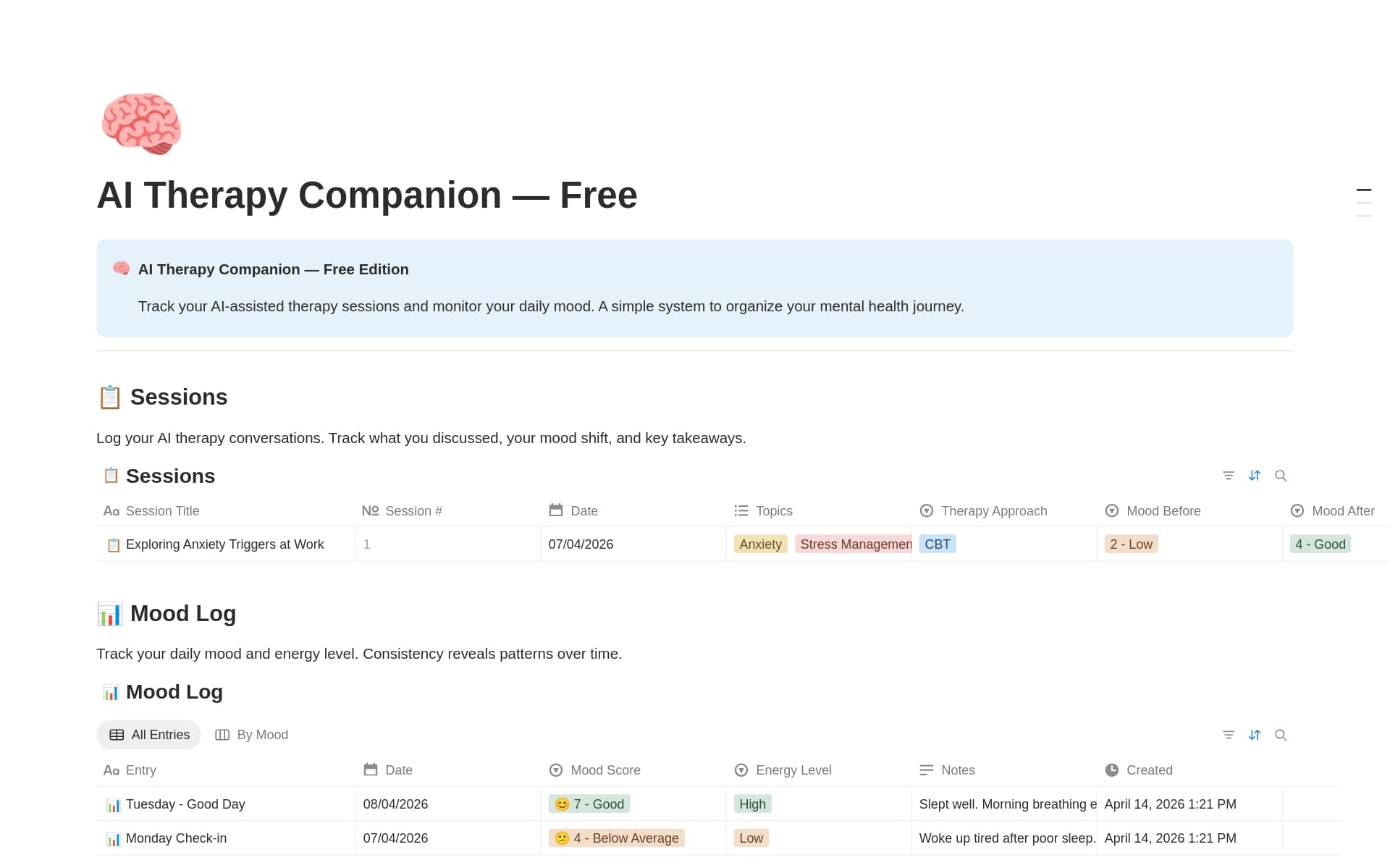 AI Therapy Companion