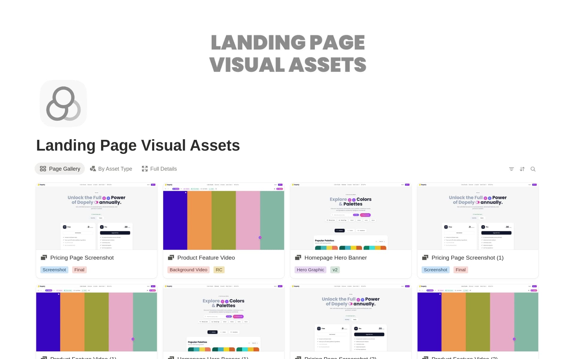 Landing Page Visual Assets