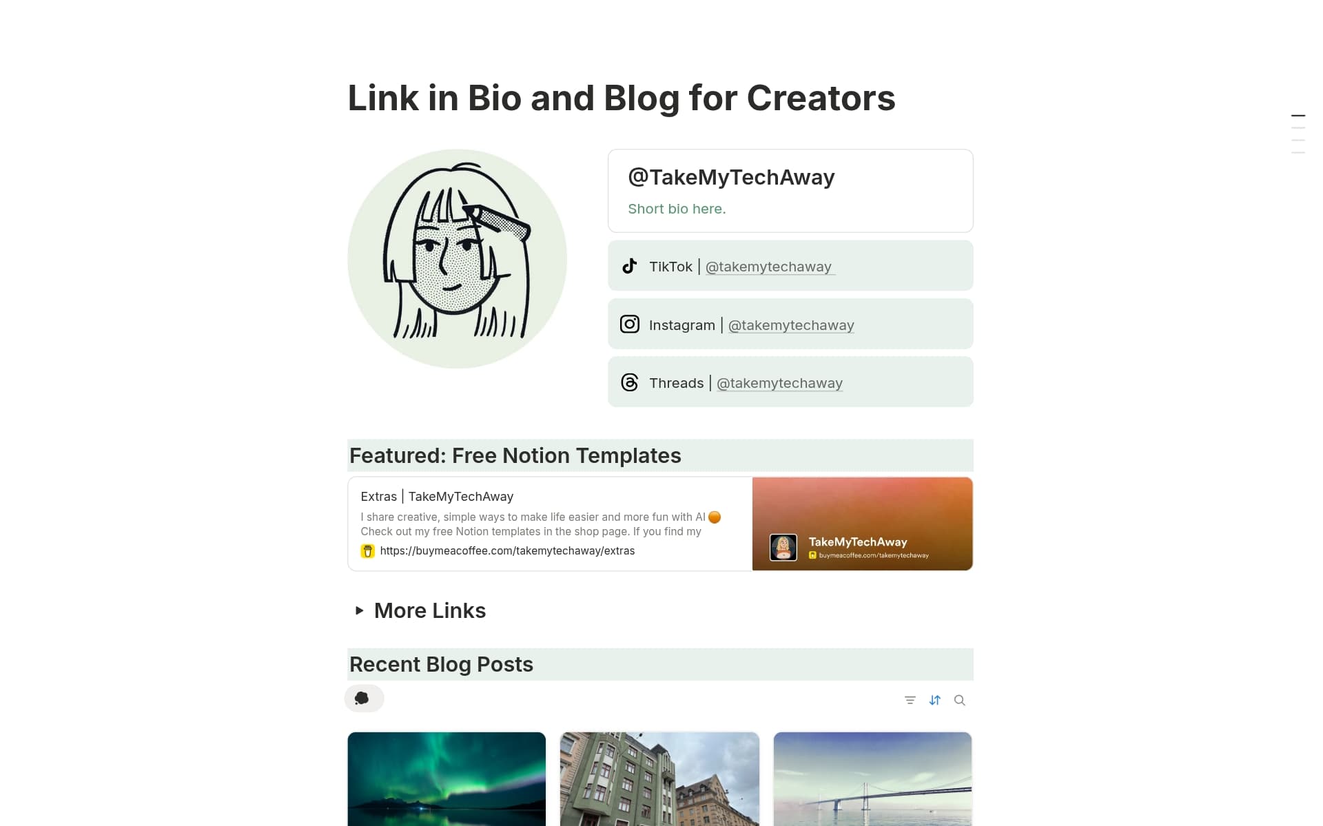 Link in Bio and Blog for Creators