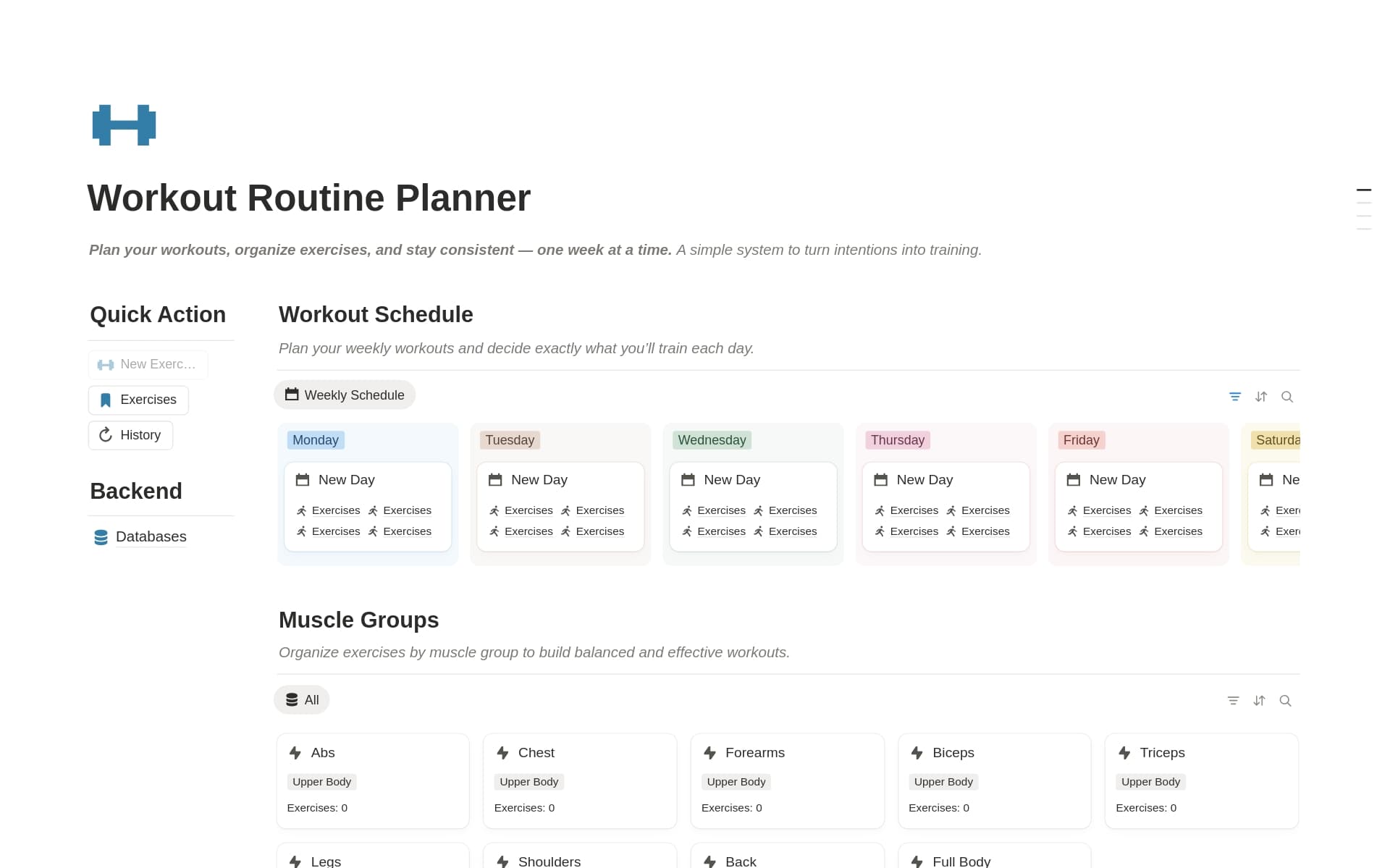 Workout Planner OS