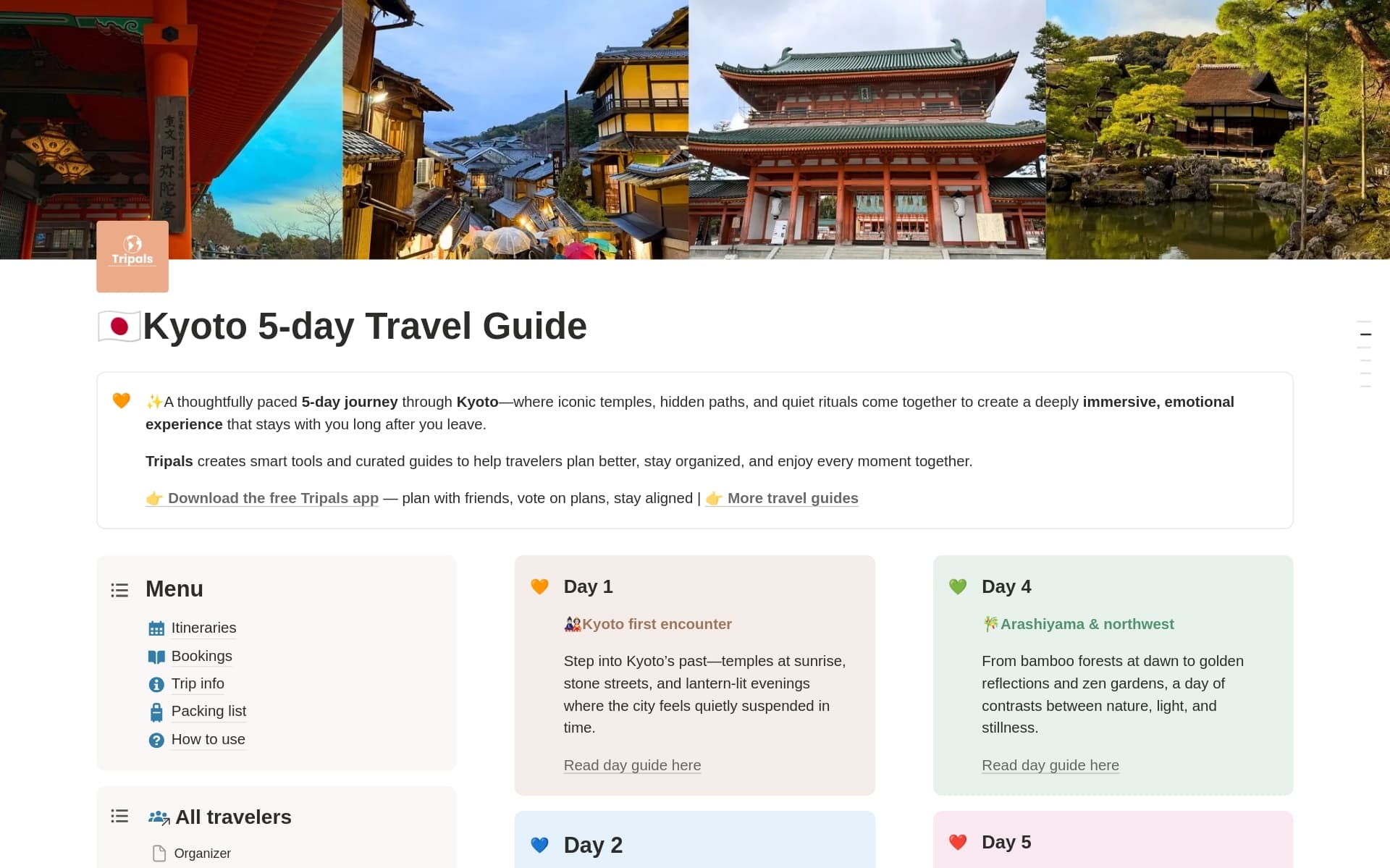 Kyoto 5-day Travel Guide