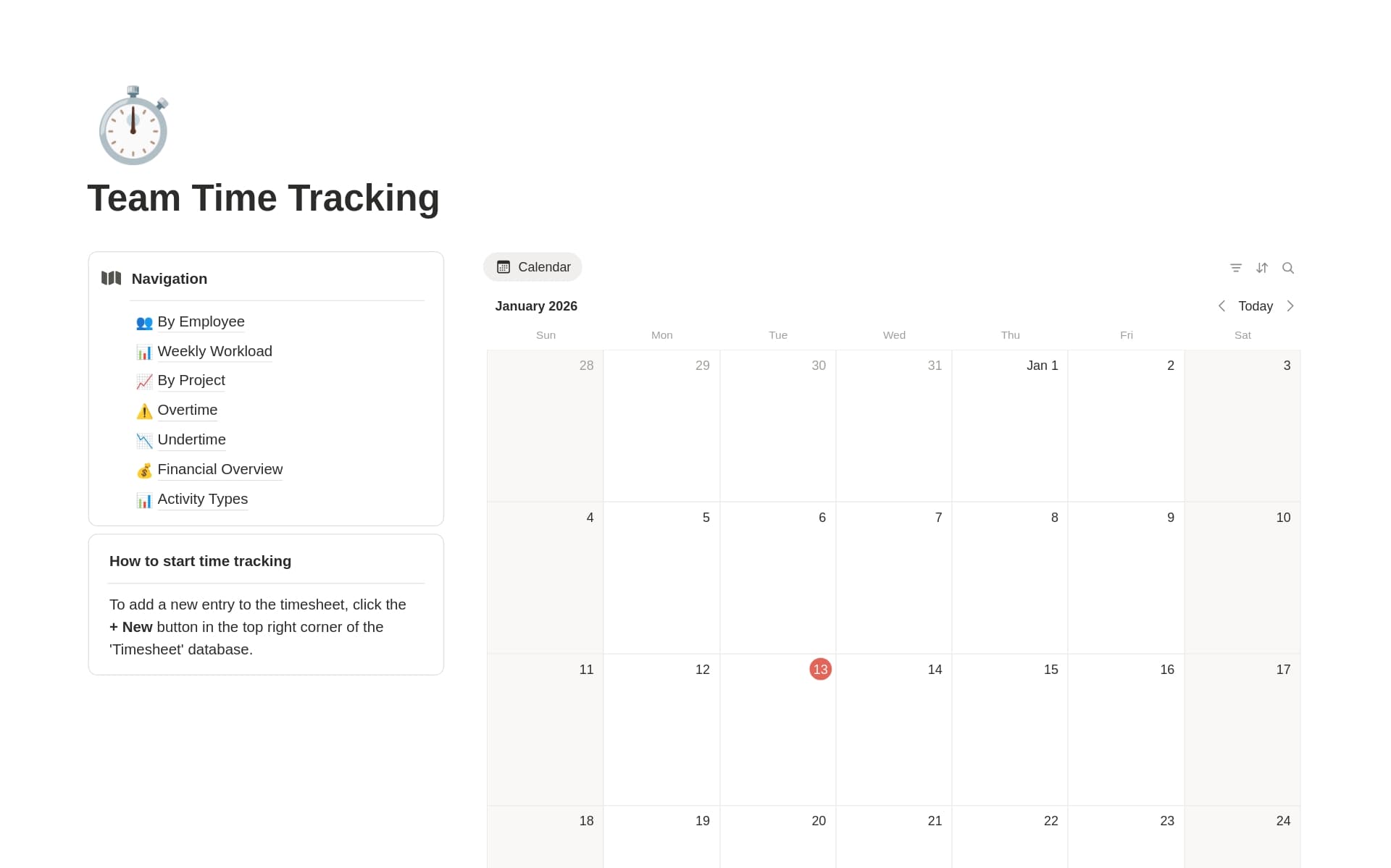 Team Time Tracking