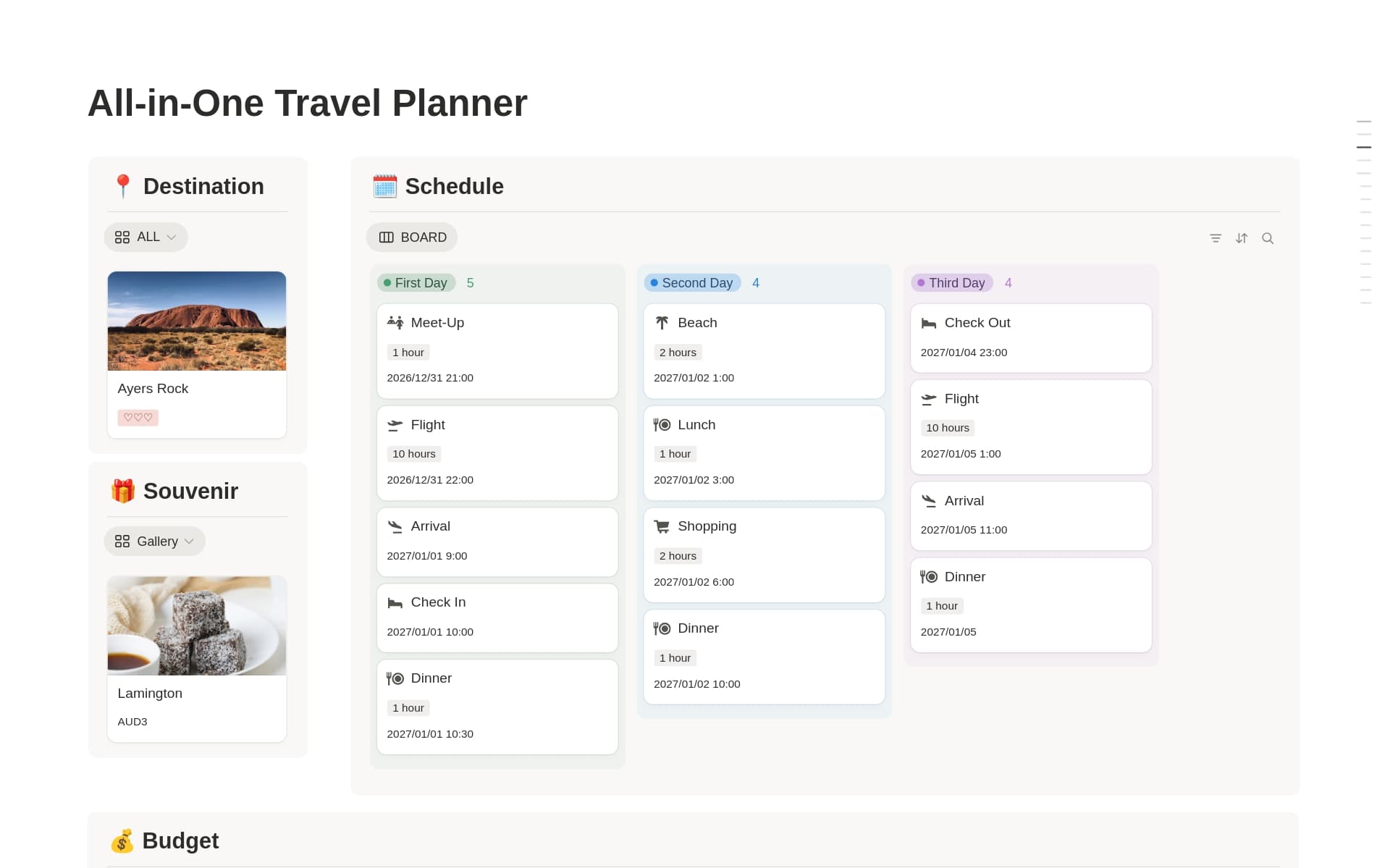All-in-One Travel Planner