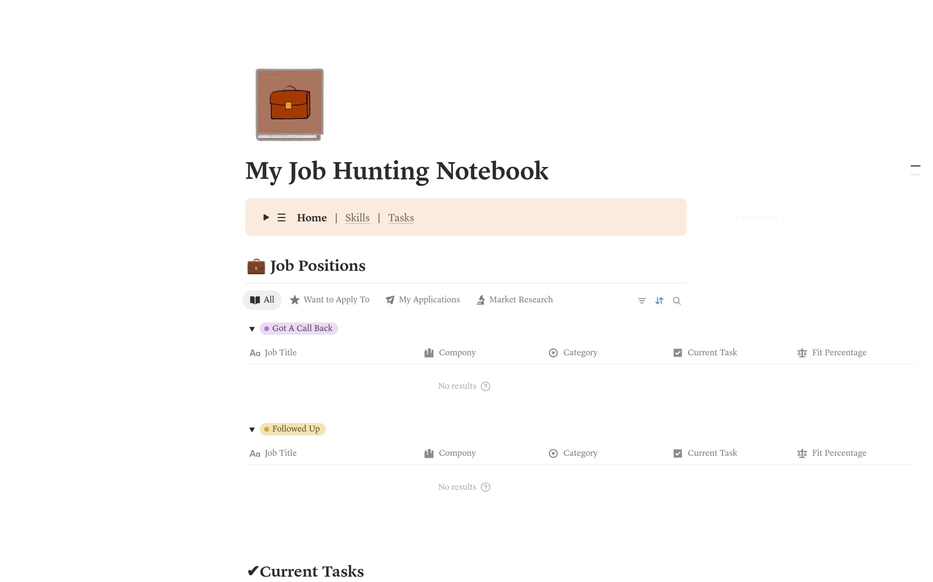 My Job Hunting Notebook