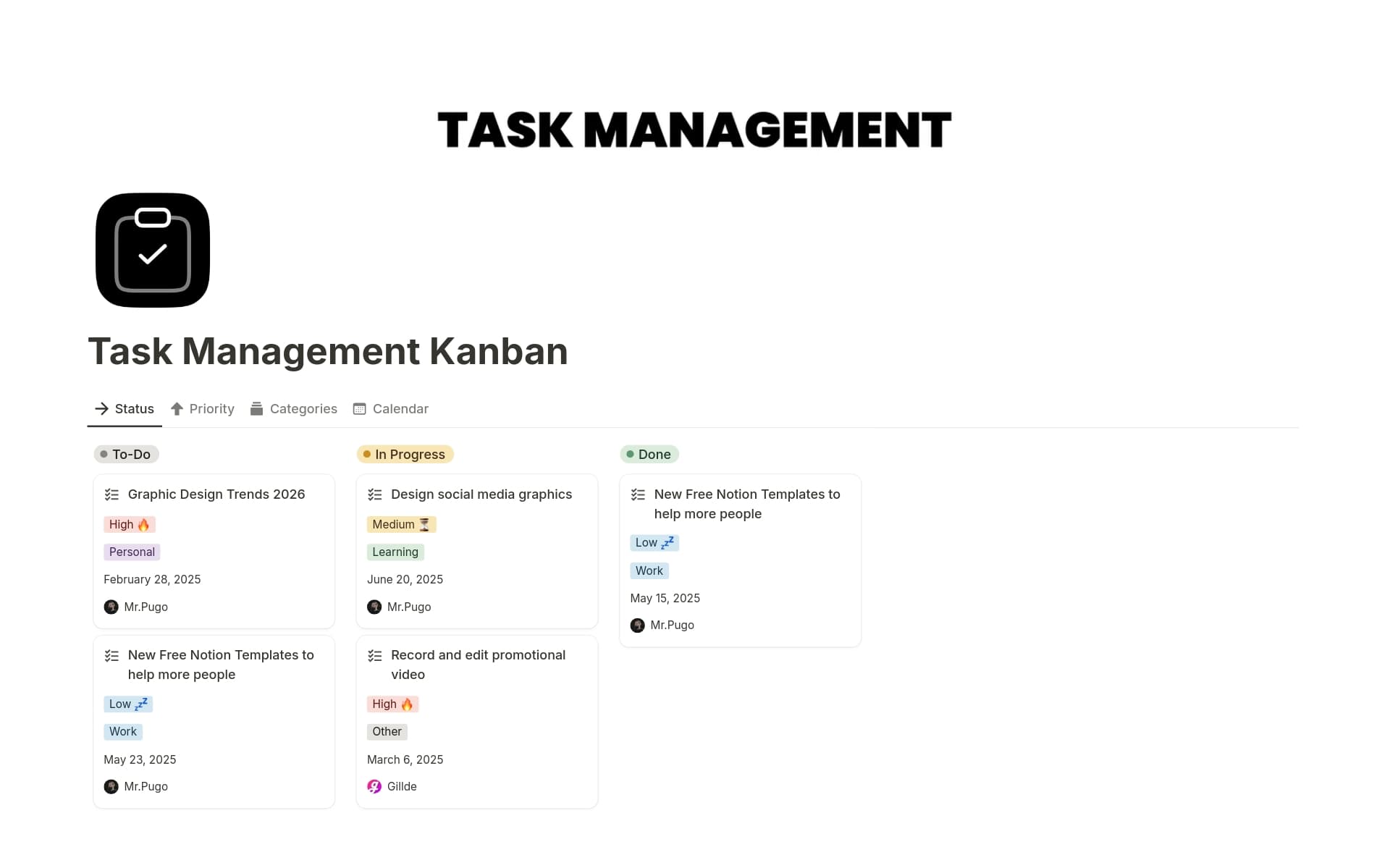 Task Management Kanban