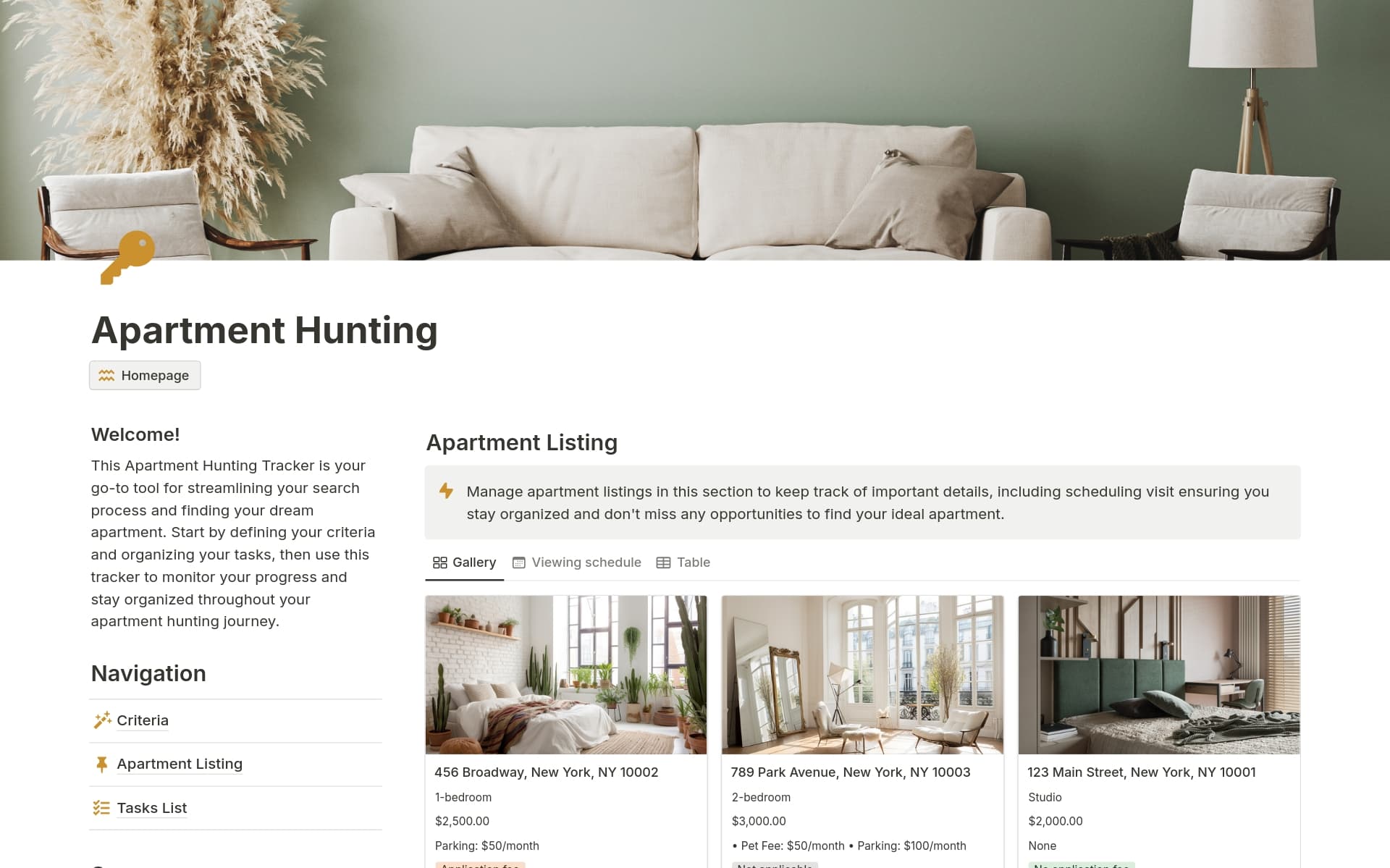 Apartment Hunting, House Hunting