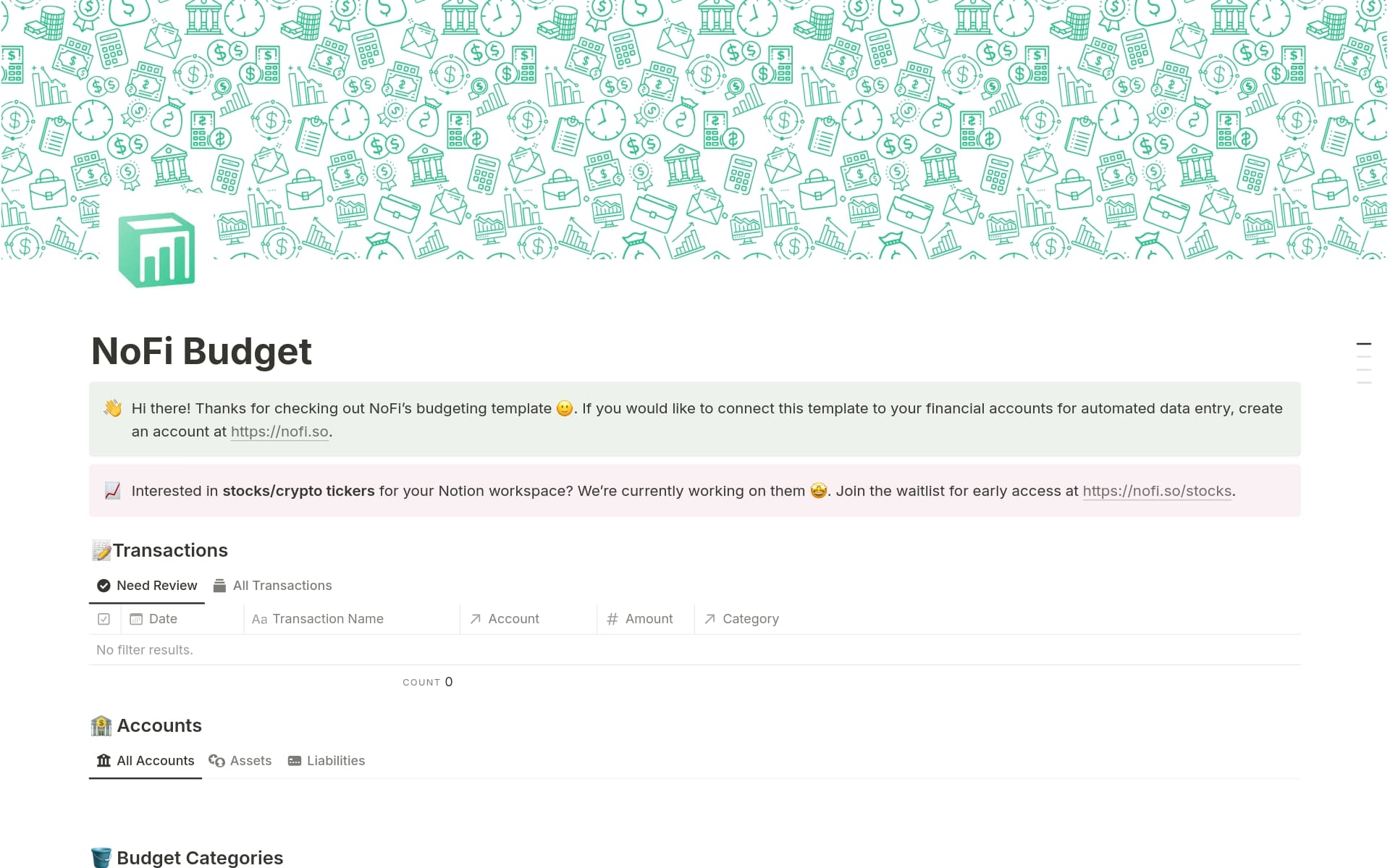 NoFi - Personal Finance and Budgeting With Automated Data Entry